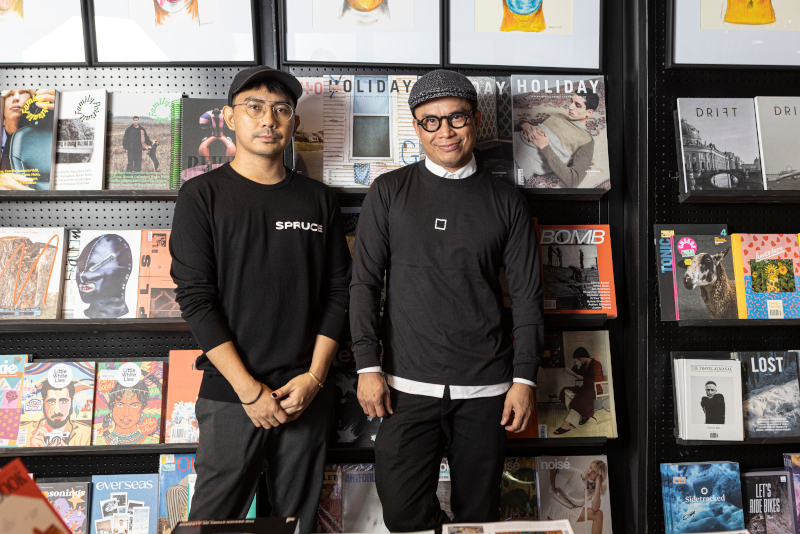 Spruce Gallery founders Bonnapart Galeng and Ric Gindap